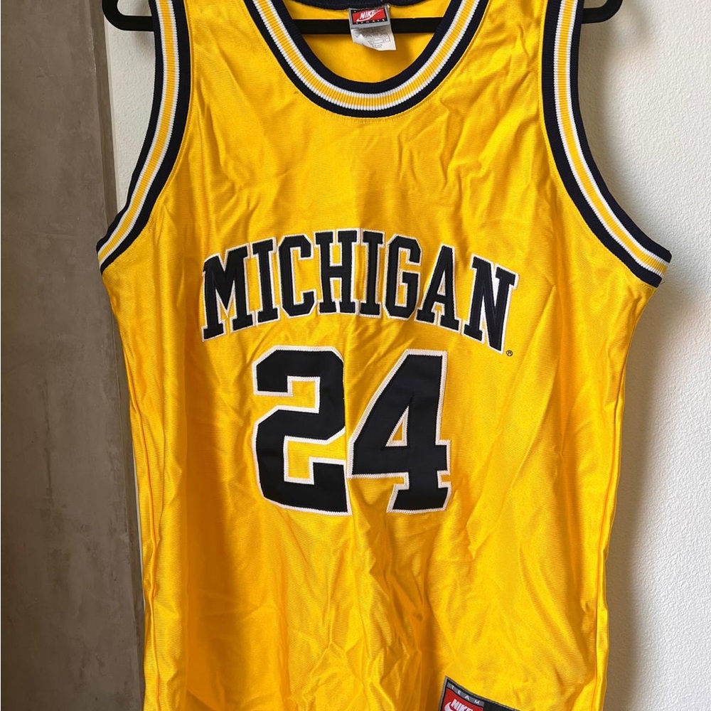 Michigan #24 Yellow Basketball Jersey by Nike